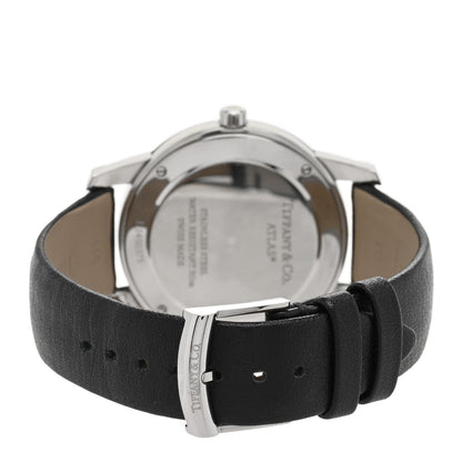 Tiffany Stainless Steel Calfskin 37mm Atlas 2-Hand Quartz Watch Black 3 of 4
