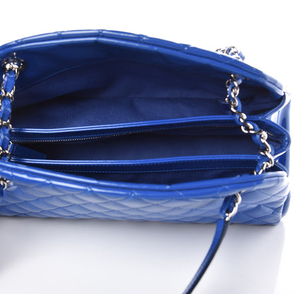 Chanel Patent Quilted Medium Just Mademoiselle Blue Fonce 5 of 10