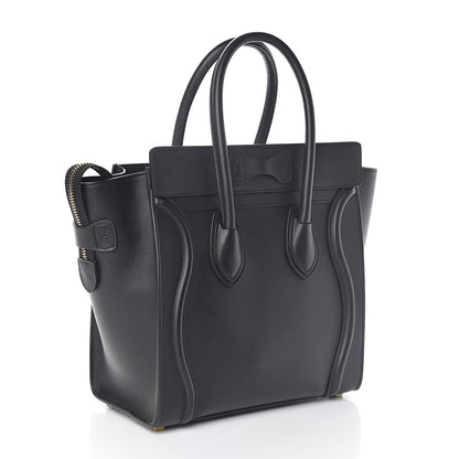 Celine Smooth Calfskin Micro Luggage Black 3 of 8