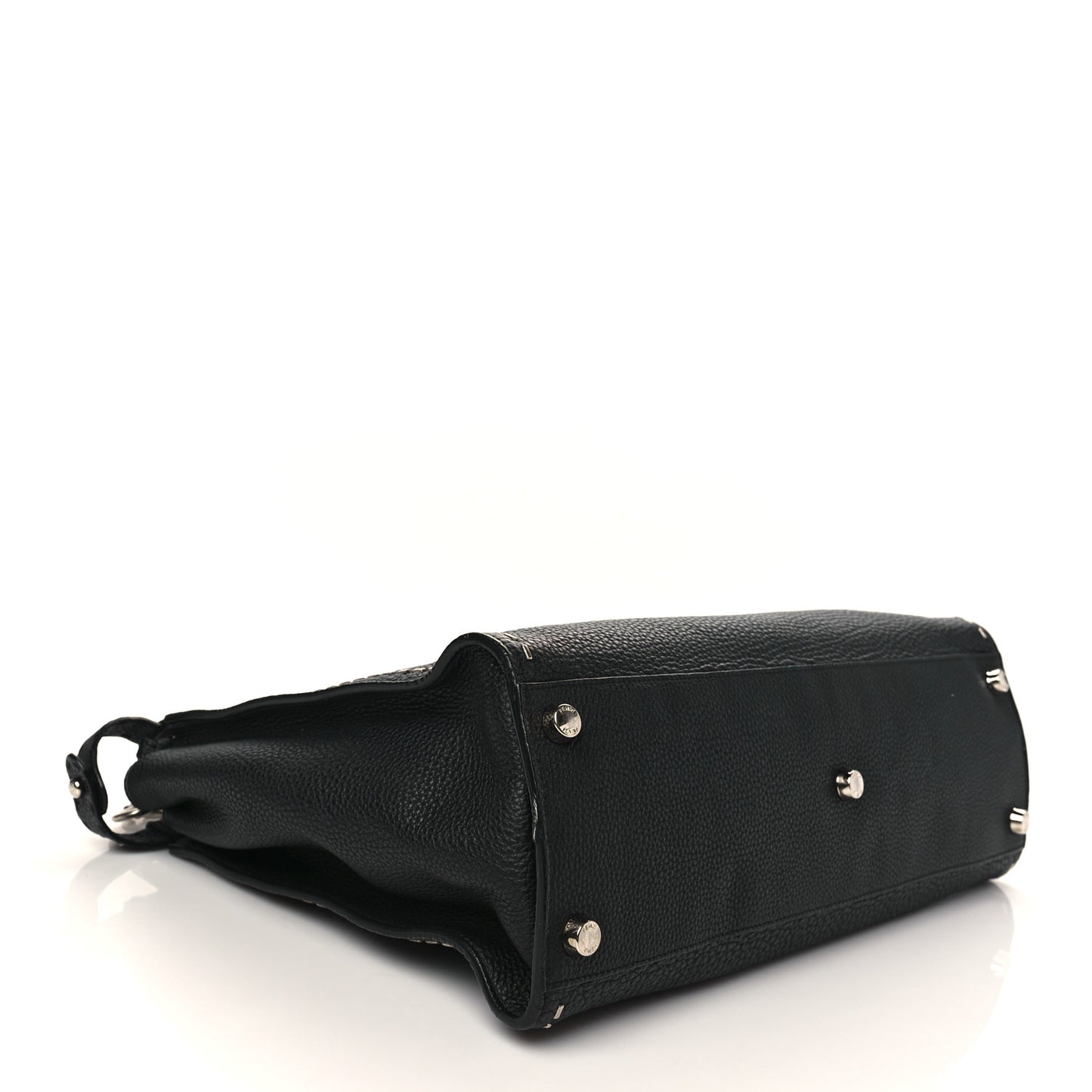 Cuoio Romano Selleria Metal Stitch Large Mens Peekaboo Iconic Essential Satchel Black