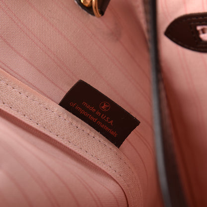 Louis Vuitton Damier Ebene Neo Neverfull MM Rose Ballerine 10 of 18