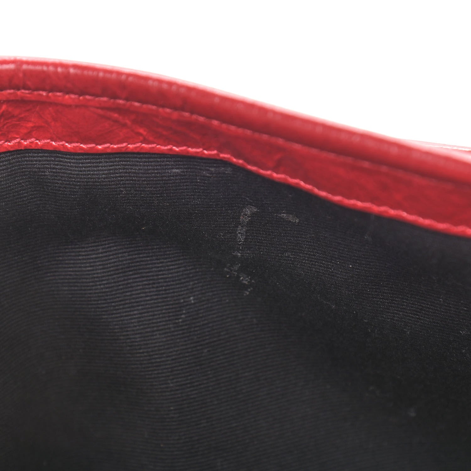 Saint Laurent Crinkled Calfskin Matelasse Monogram Baby Niki Chain Satchel Rouge Eros 9 of 11