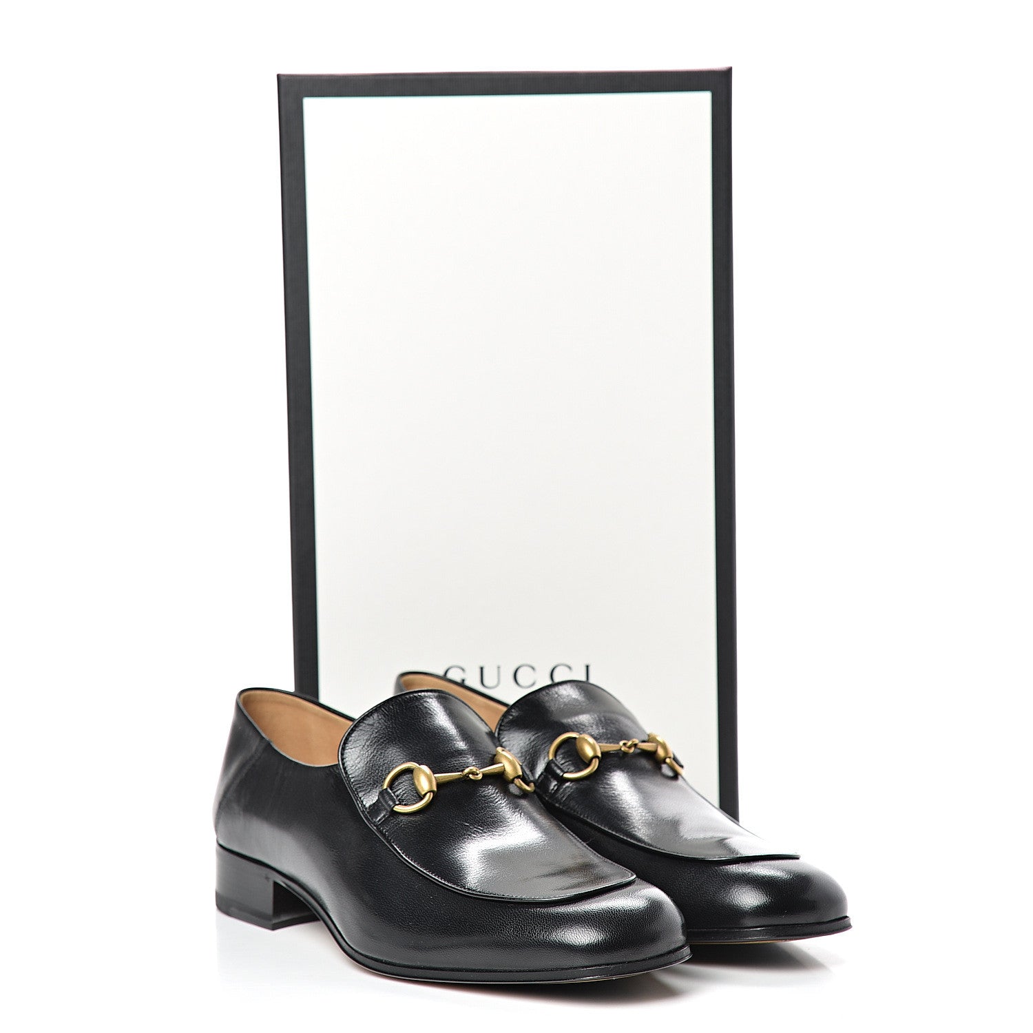 Gucci Goatskin Mens Horsebit Loafers 8 Black 8 of 8