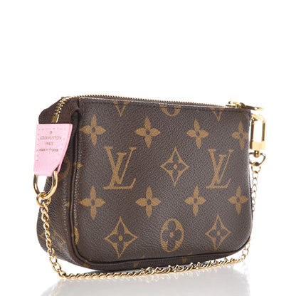 Louis Vuitton Monogram 2016 Christmas Animation Mini Pochette Accessories Rose Ballerine 3 of 8