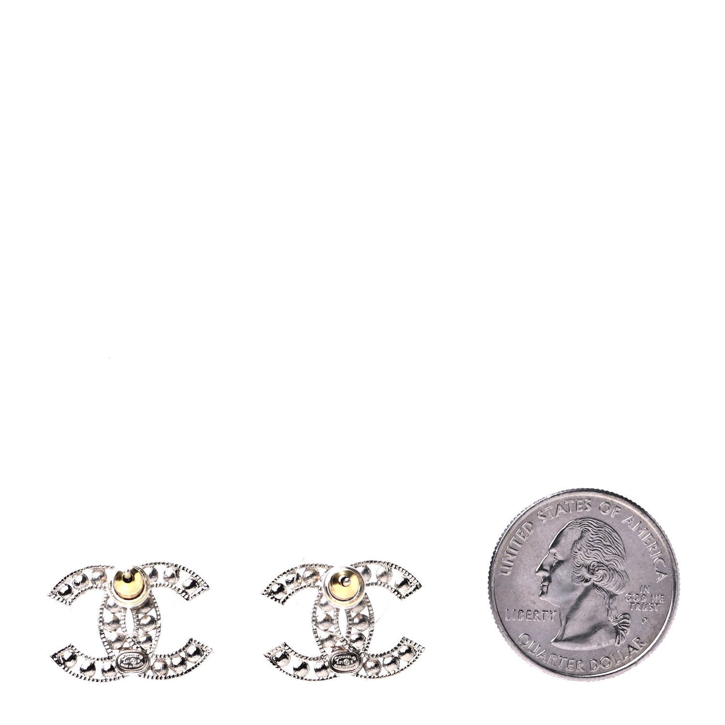 Pearl CC Earrings Light Gold