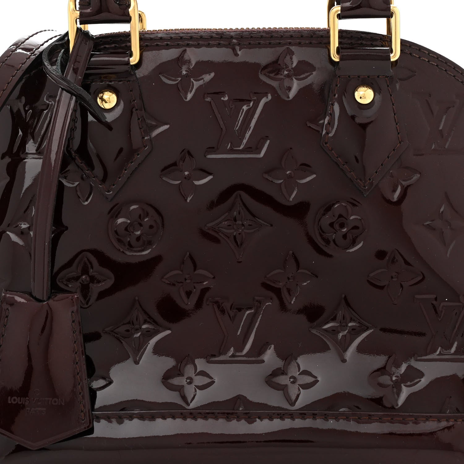 Louis Vuitton Vernis Alma BB Amarante 8 of 10
