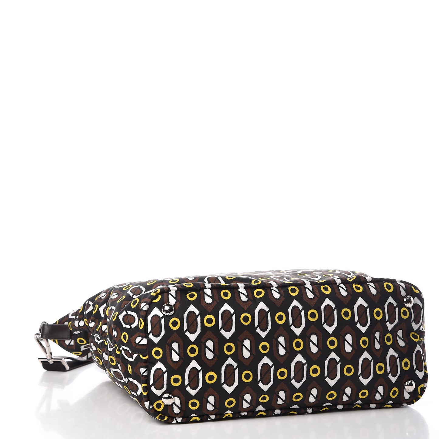 Tessuto Stampato Nylon Saffiano Print Tote Cacao