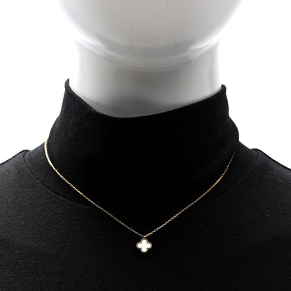 Van Cleef & Arpels 18K Yellow Gold Mother of Pearl Sweet Alhambra Pendant Necklace 2 of 4