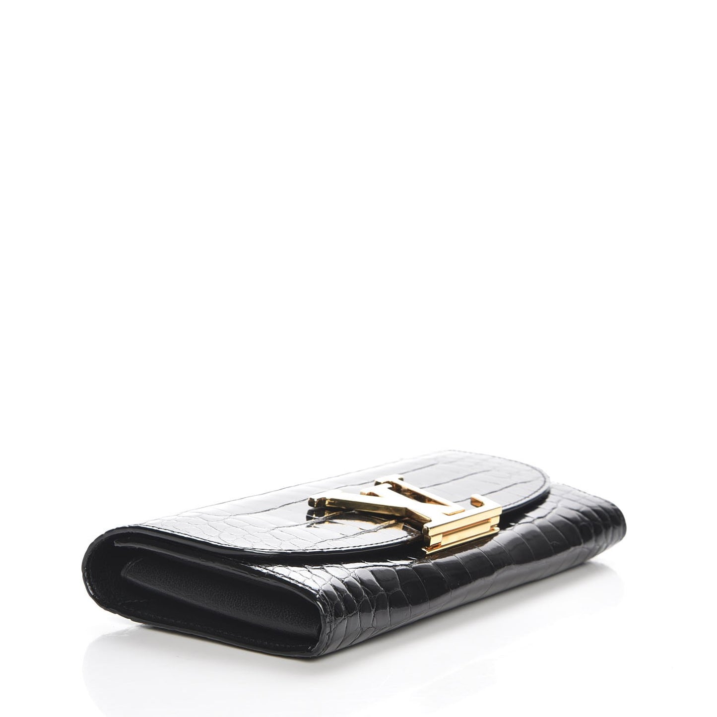 Alligator Vivienne LV Long Wallet Black
