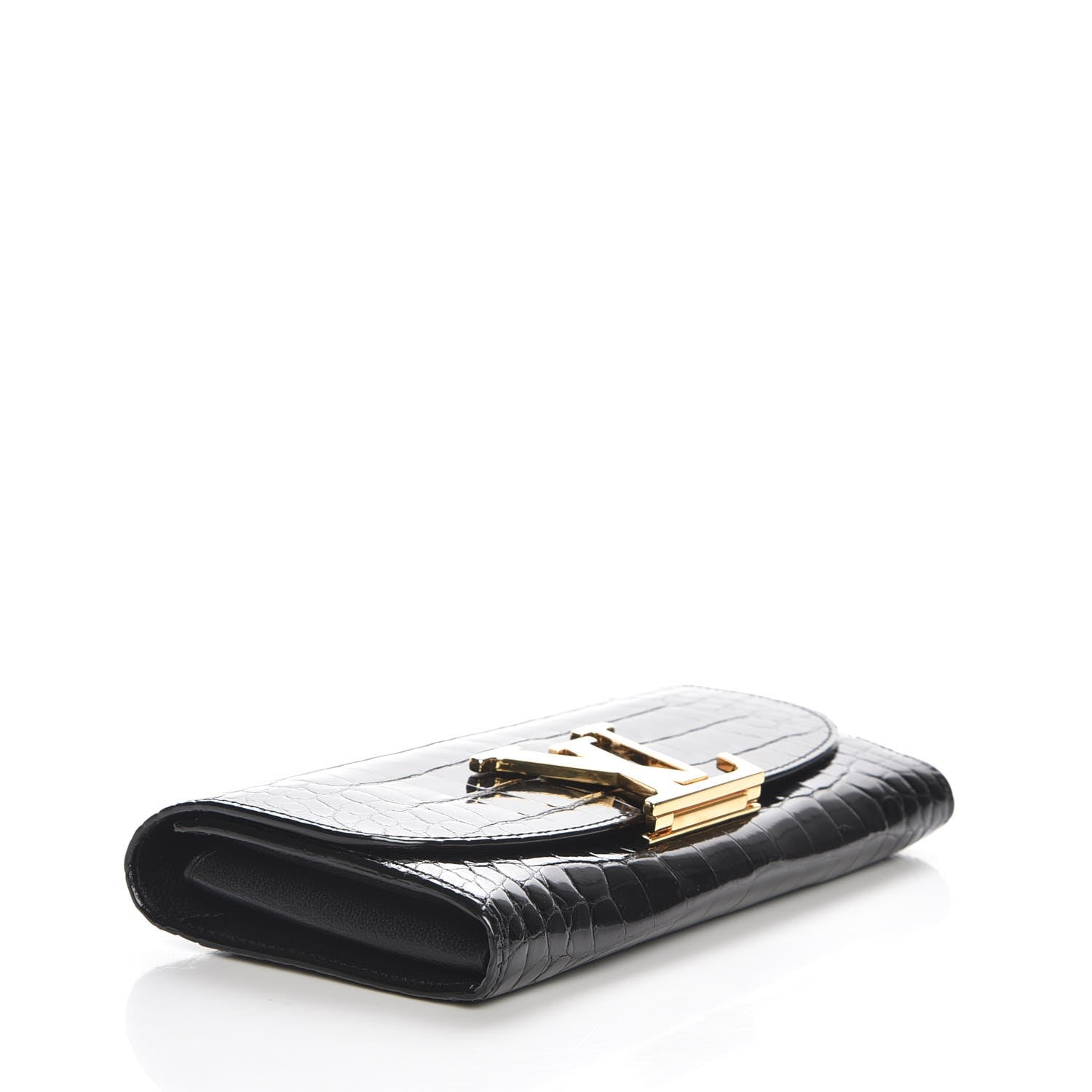 Louis Vuitton Alligator Vivienne LV Long Wallet Black 4 of 9