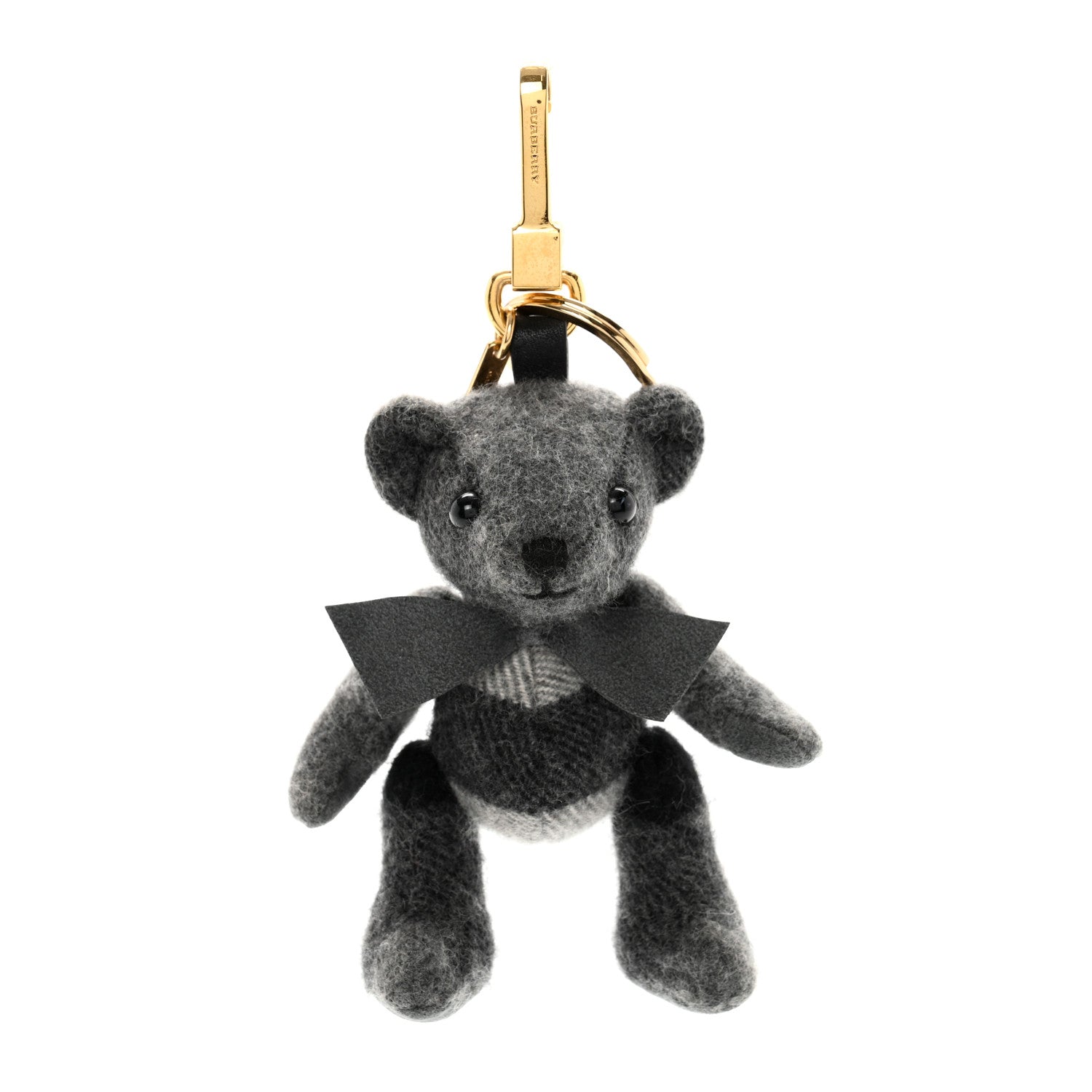 Burberry Cashmere Check Thomas Bear Charm Mid Grey 1 of 5