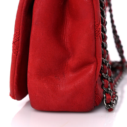 Chanel Iridescent Calfskin Diamond Stitch Small Flap Red 18 of 20