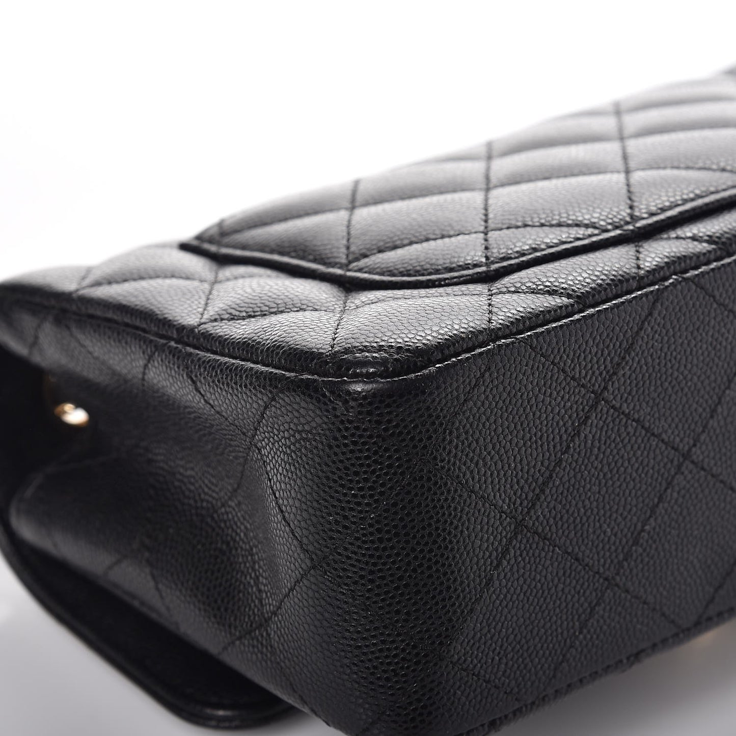 Caviar Quilted Mini Rectangular Flap Black