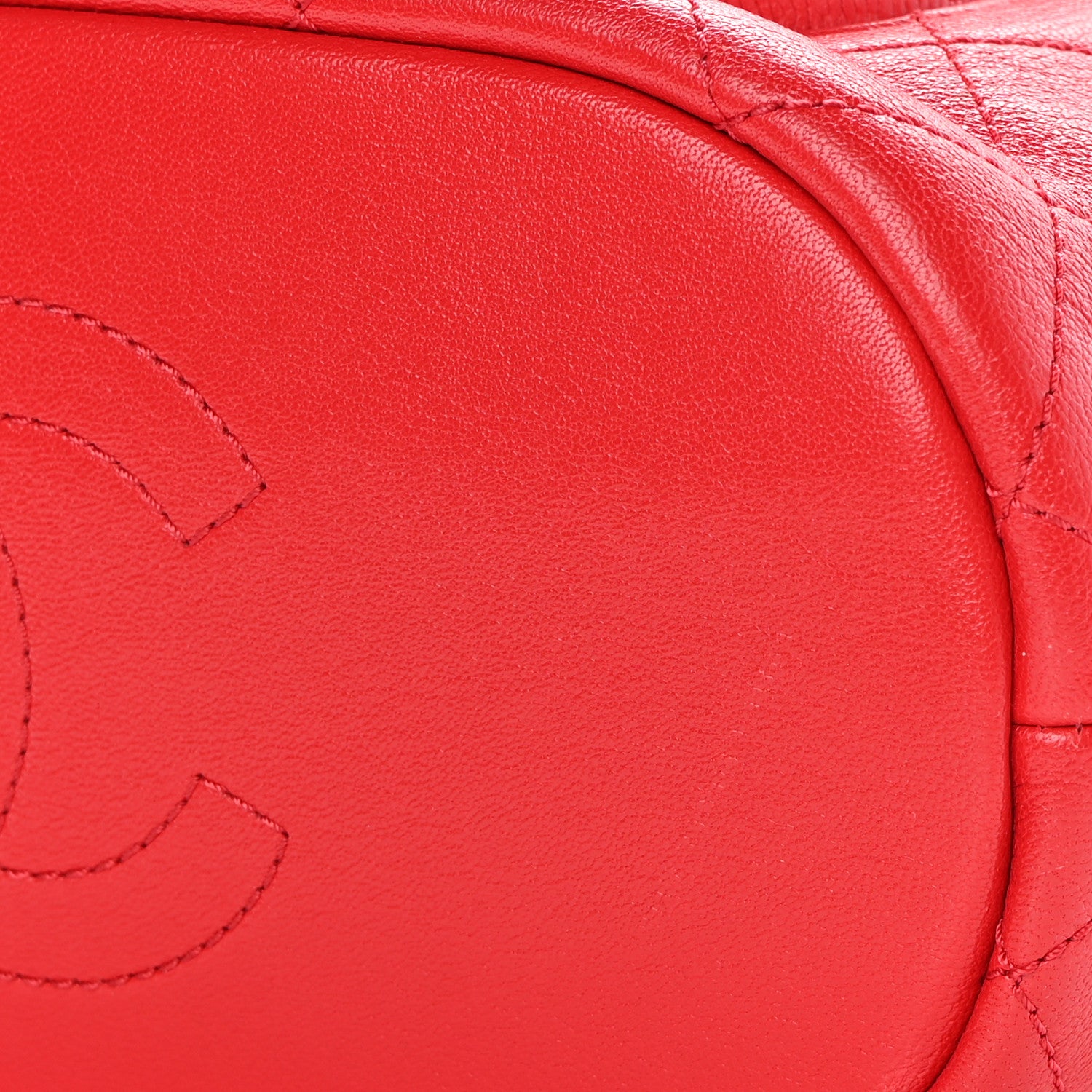 Chanel Sheepskin Caviar Quilted Daily Round Backpack Red 11 of 12