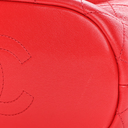 Chanel Sheepskin Caviar Quilted Daily Round Backpack Red 11 of 12