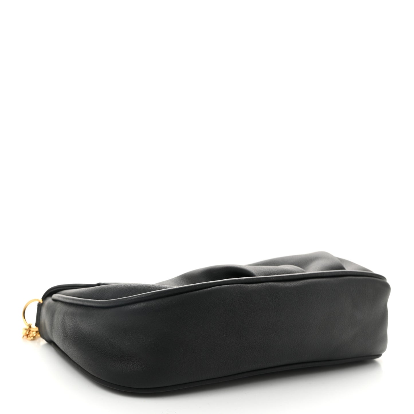 Vitello Flamingo Fendista Pouchette Crossbody Black