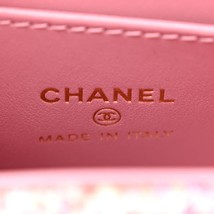 Chanel Tweed Quilted Mini Nano Kelly Shopper Pink 6 of 11
