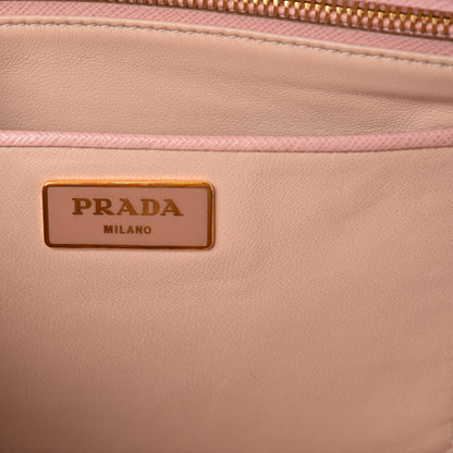 Prada Saffiano Lux Bi-Color Promenade Dome Tote Orchidea Talco 6 of 18