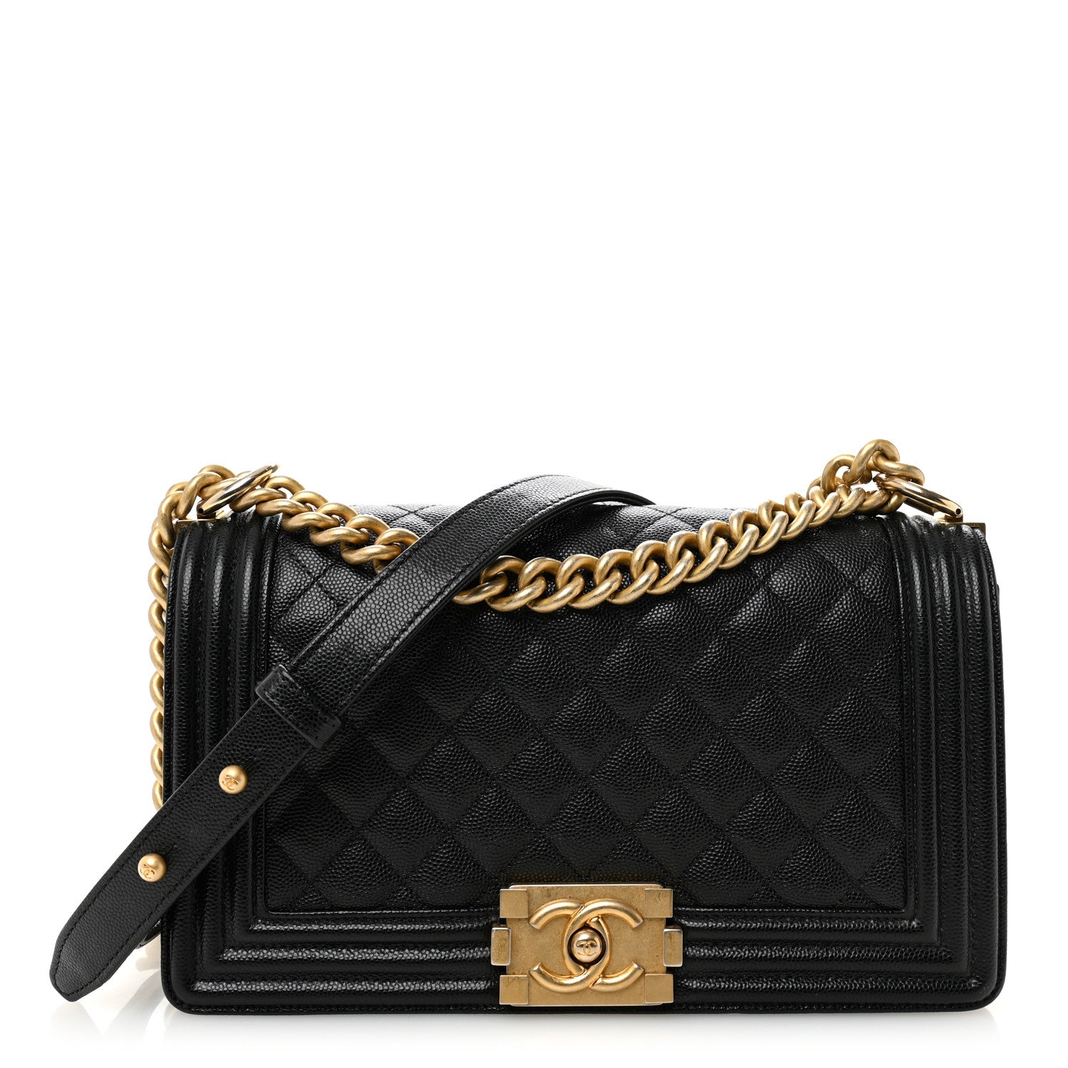 Chanel Caviar Quilted Medium Boy Flap Black 1 of 11