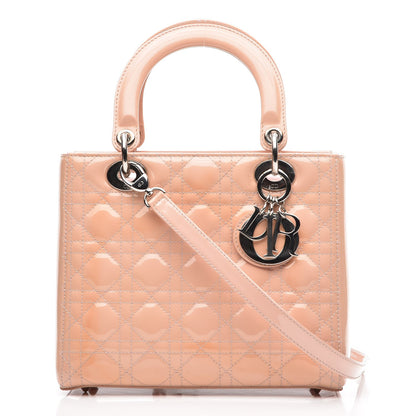 Christian Dior Patent Cannage Medium Lady Dior Light Pink 1 of 14