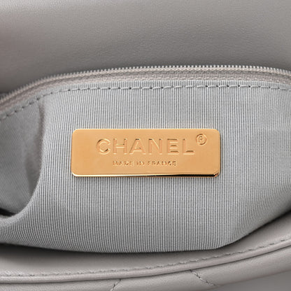 Chanel Lambskin Quilted Medium Chanel 19 Flap Grey 4 of 9
