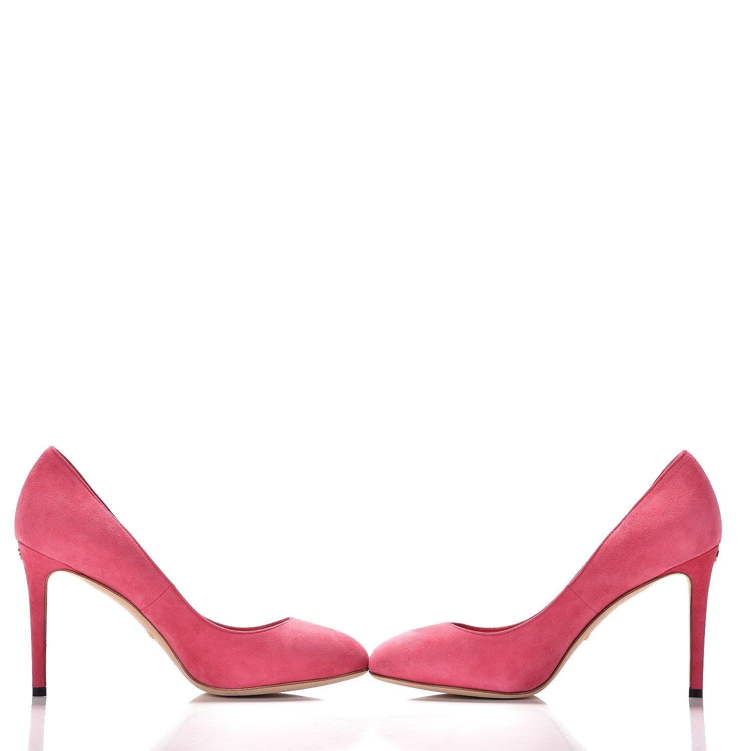 Gucci Kid Scamosciato Interlocking G Jennifer Pumps 38 Shocking Pink 6 of 11