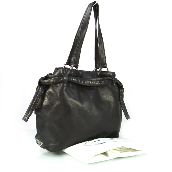 Prada Calfskin Leather Shoulder Bag Nero 3 of 10