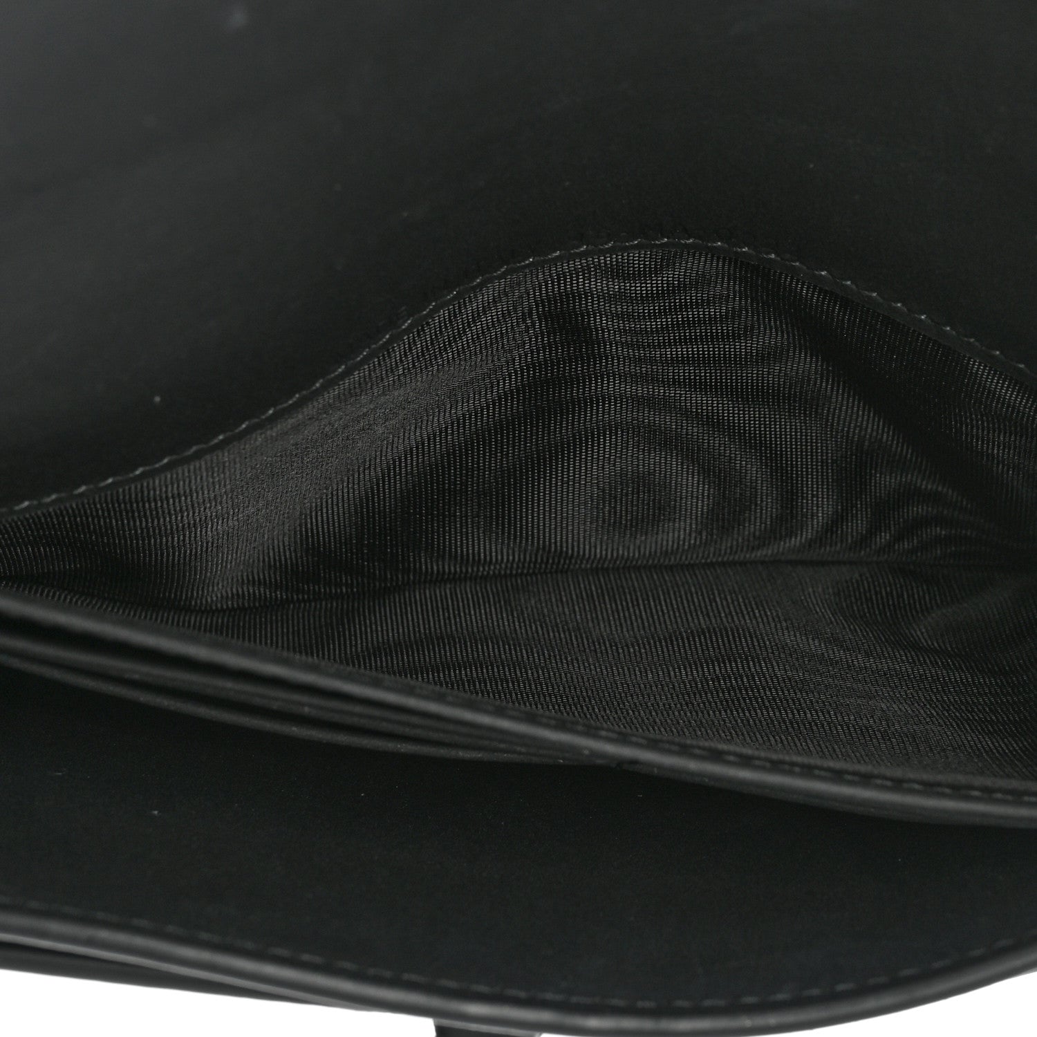 Christian Dior Ultra Matte Calfskin Saddle Chain Wallet Pouch Black 7 of 18