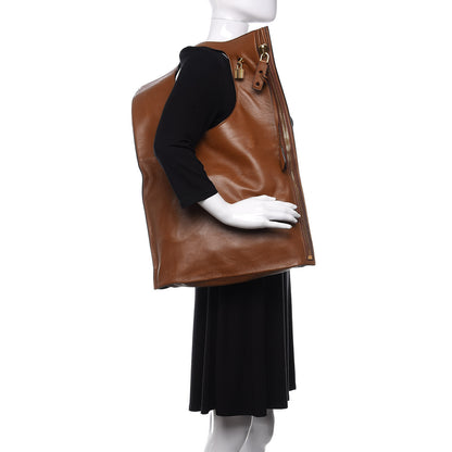 Tom Ford Ramskin Large Alix Padlock Zip Shoulder Bag Brown 2 of 15