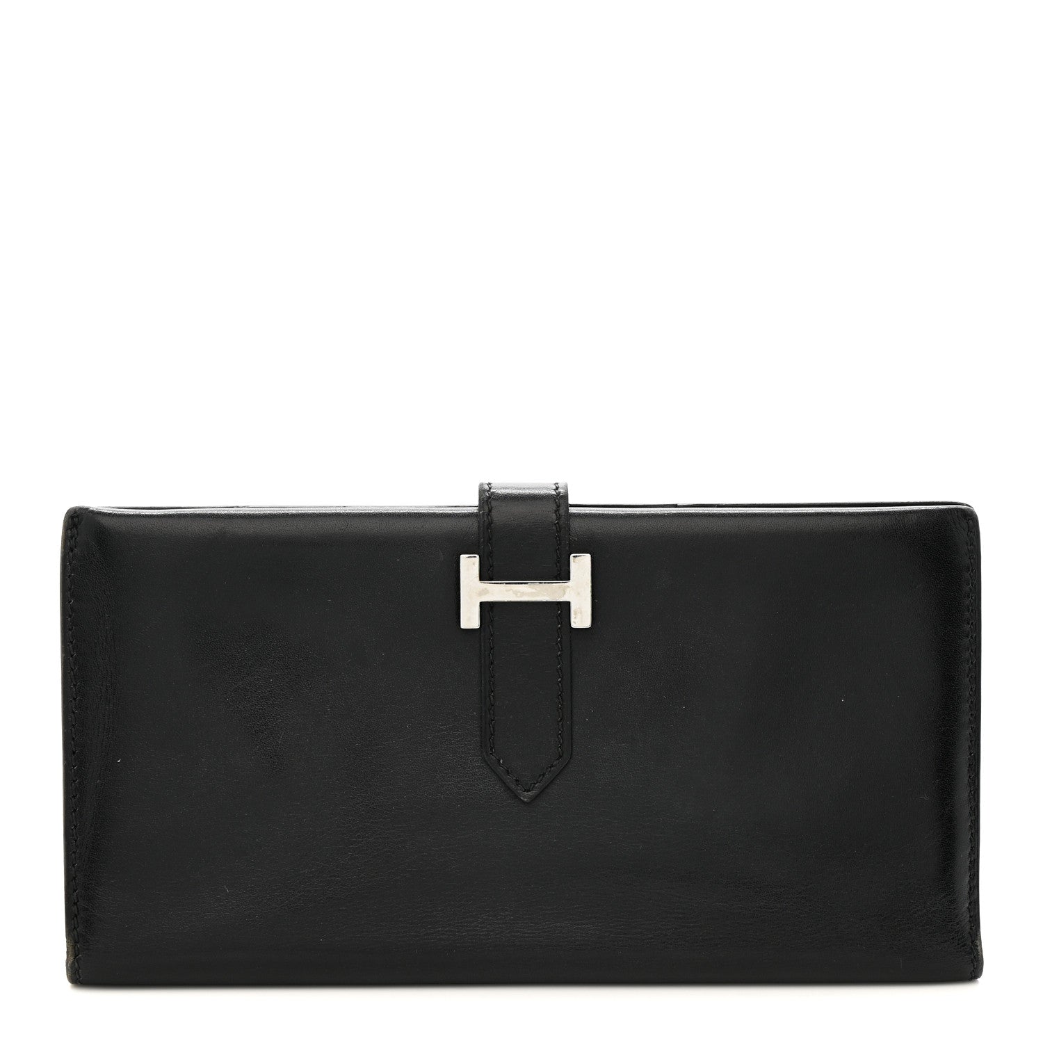 Hermes Box Bearn Gusset Wallet Black 1 of 8