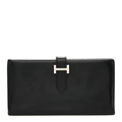 Hermes Box Bearn Gusset Wallet Black 1 of 8