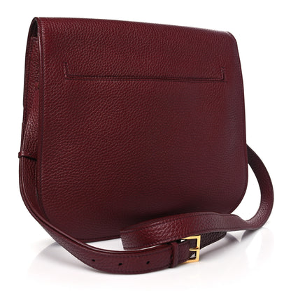 Tom Ford Grained Calfskin T Clasp Tara Crossbody Bag Cabernet 3 of 9