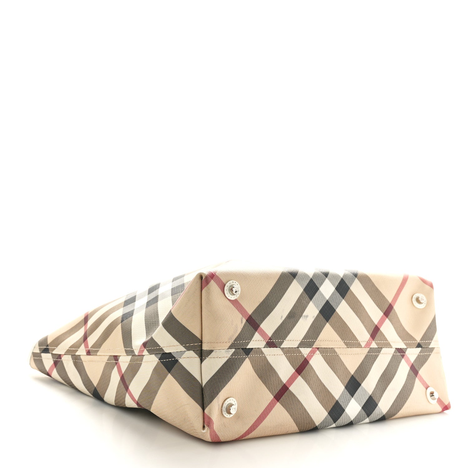 Burberry Nova Check Large Nickie Tote White 4 of 12