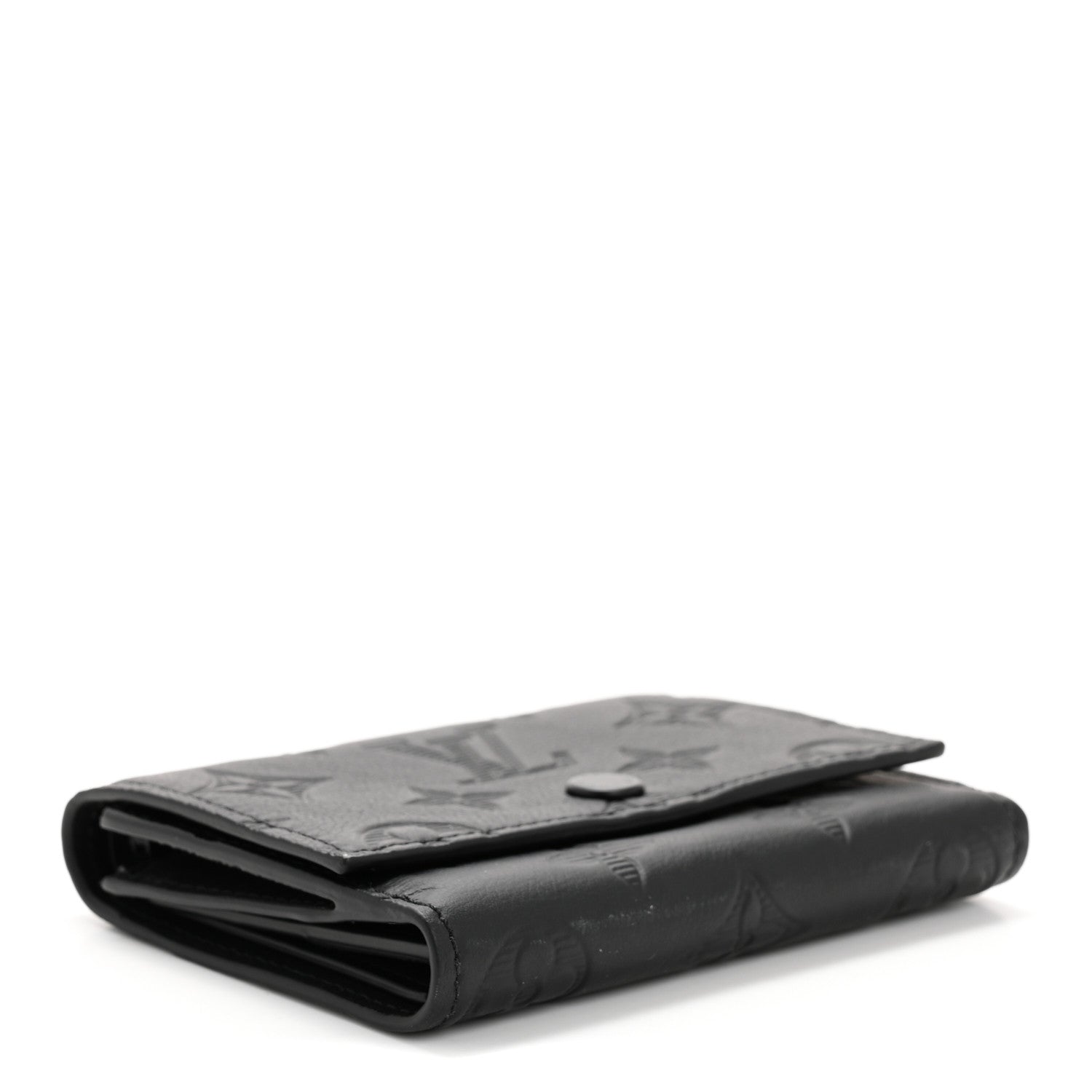 Louis Vuitton Calfskin Monogram Shadow Victor Wallet Ultra Black 4 of 7