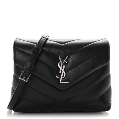 Saint Laurent Calfskin Y Quilted Monogram Toy Loulou Crossbody Bag Black 1 of 9