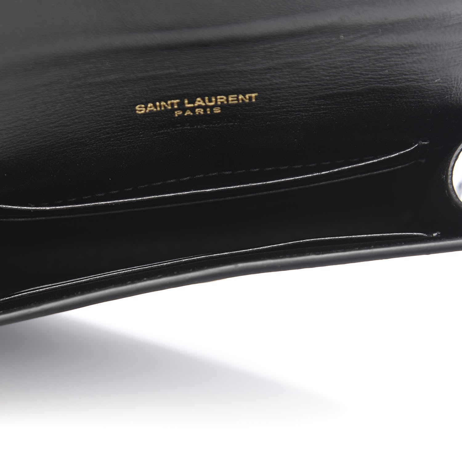 Saint Laurent Glitter Patent Small Monogram Envelope Wallet Cobalt 5 of 7