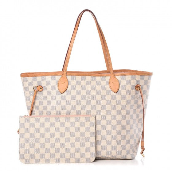 Damier Azur Neo Neverfull MM Rose Ballerine