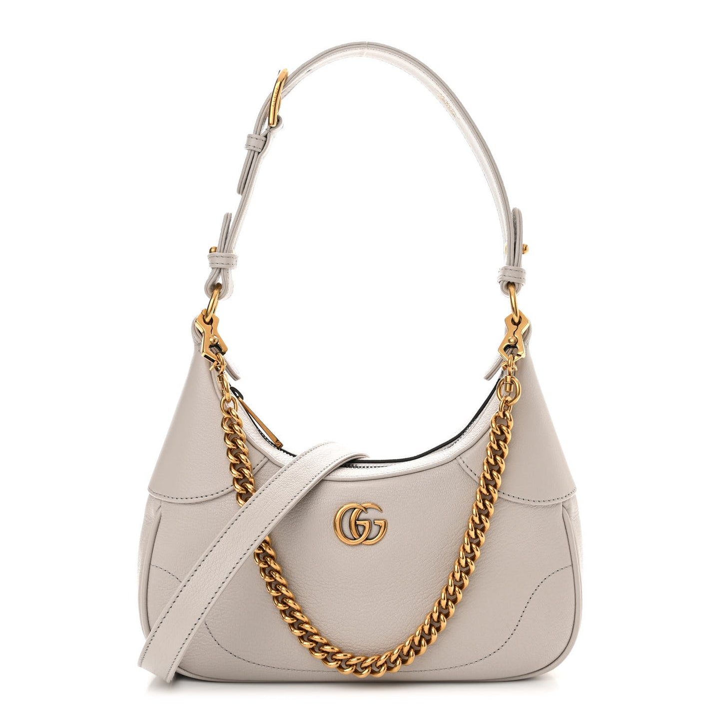 Goatskin Small Aphrodite Shoulder Bag Mystic White