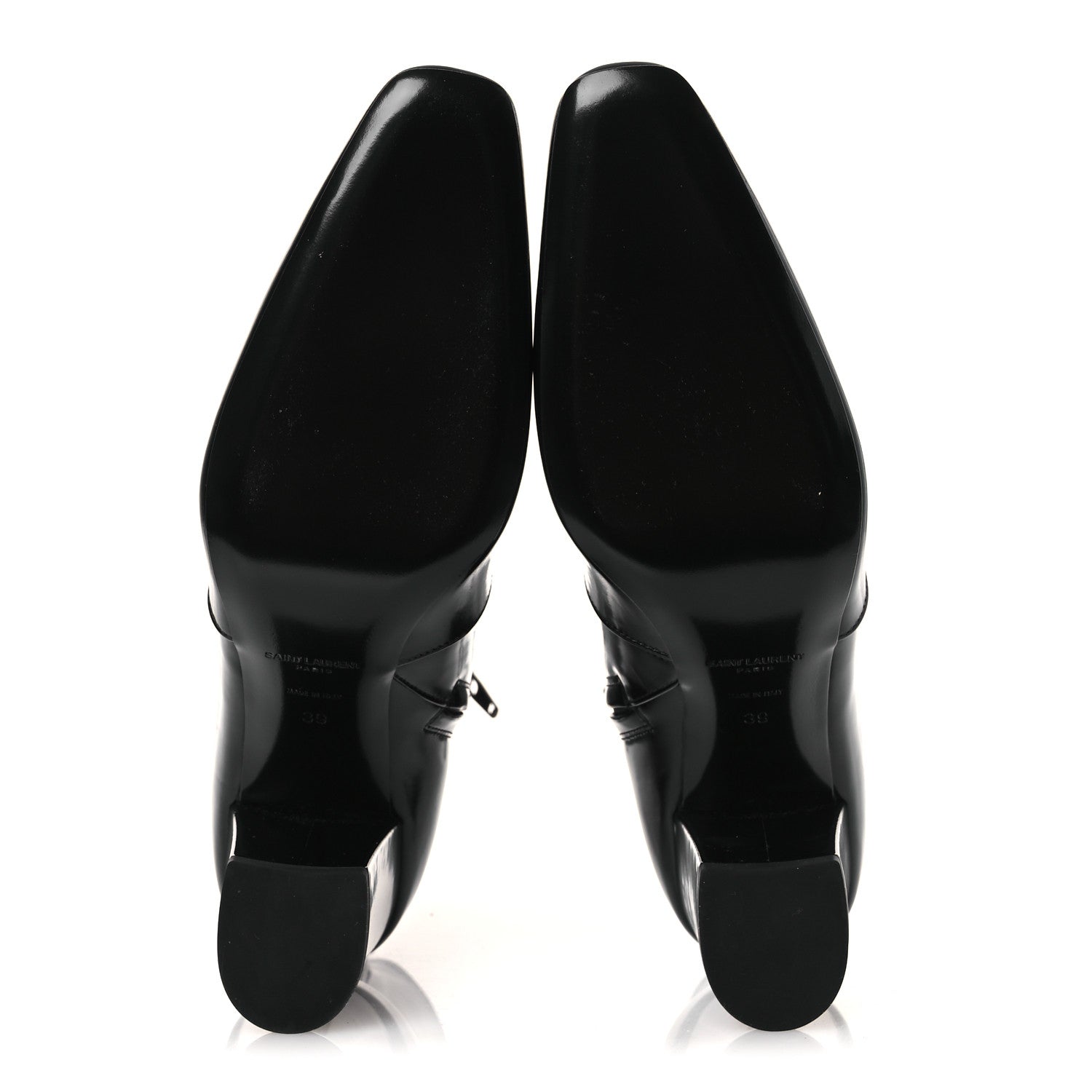 Saint Laurent Vitello Marilyn Betty 70 Ankle Zip Boots 39 Black 7 of 10