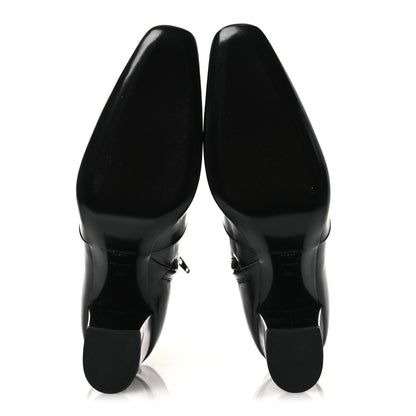 Saint Laurent Vitello Marilyn Betty 70 Ankle Zip Boots 39 Black 7 of 10