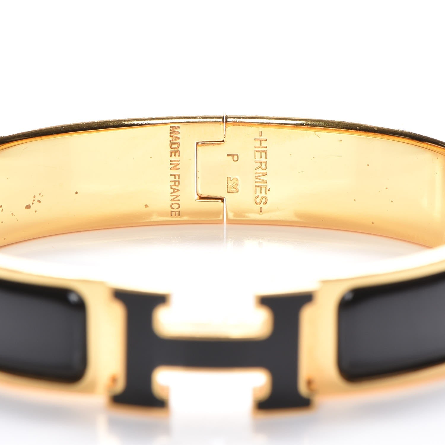 Hermes Enamel Narrow Clic Clac H Bracelet PM Black 4 of 5