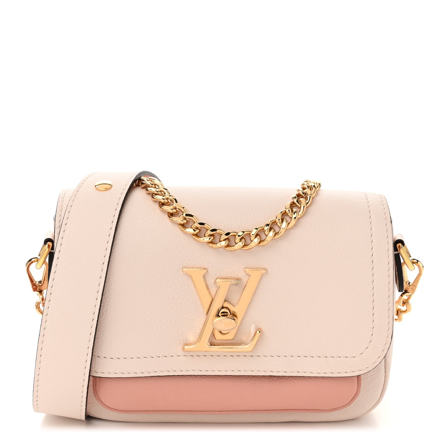 Grained Calfskin Lockme Tender Quartz