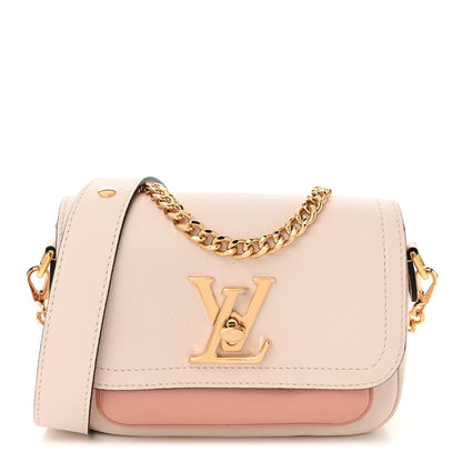 Louis Vuitton Grained Calfskin Lockme Tender Quartz 1 of 9