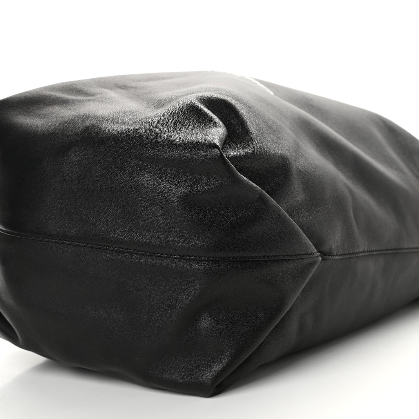 Lambskin Teddy Bucket Bag Black