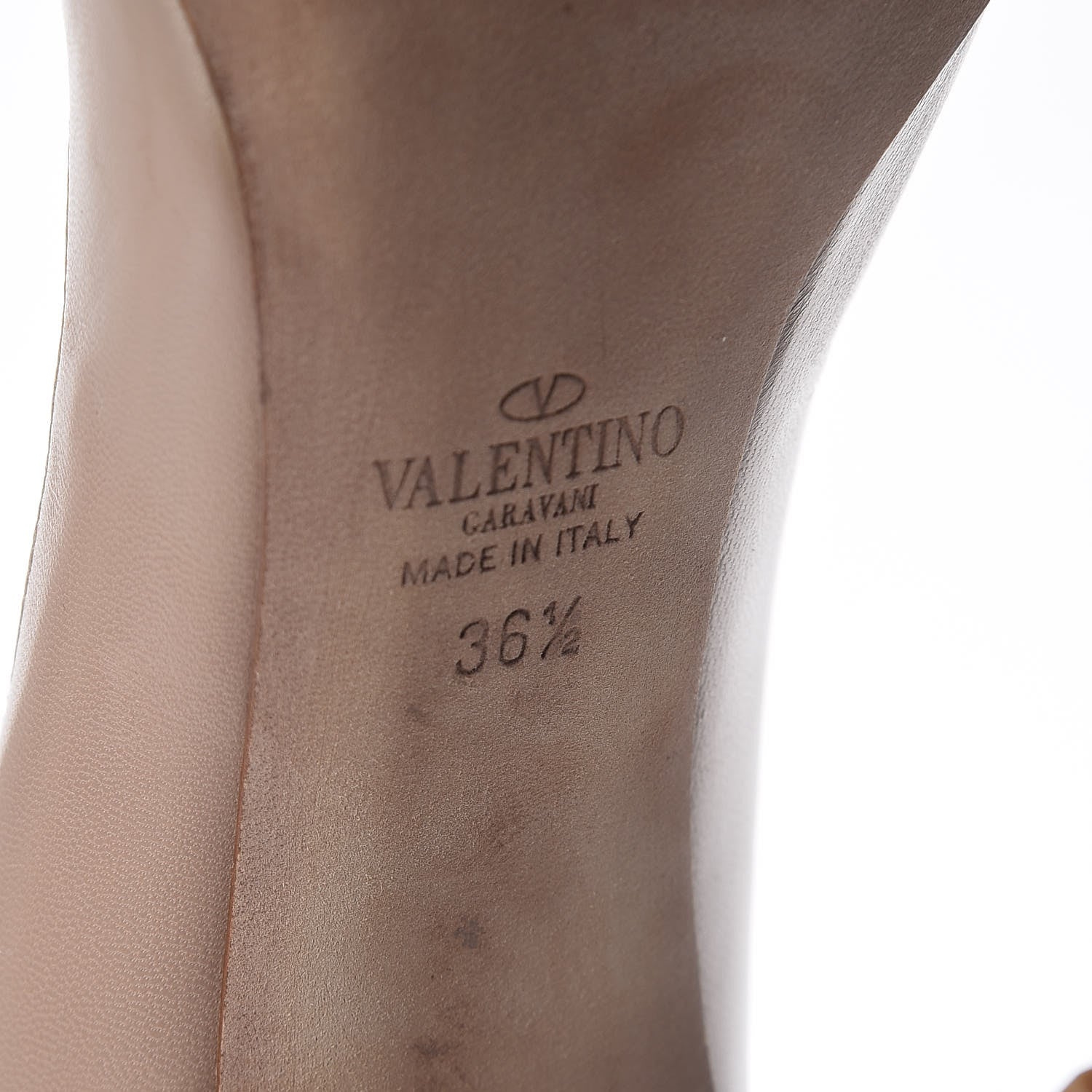 Valentino Garavani Nappa Lace Up Pumps 36.5 Beige 8 of 13
