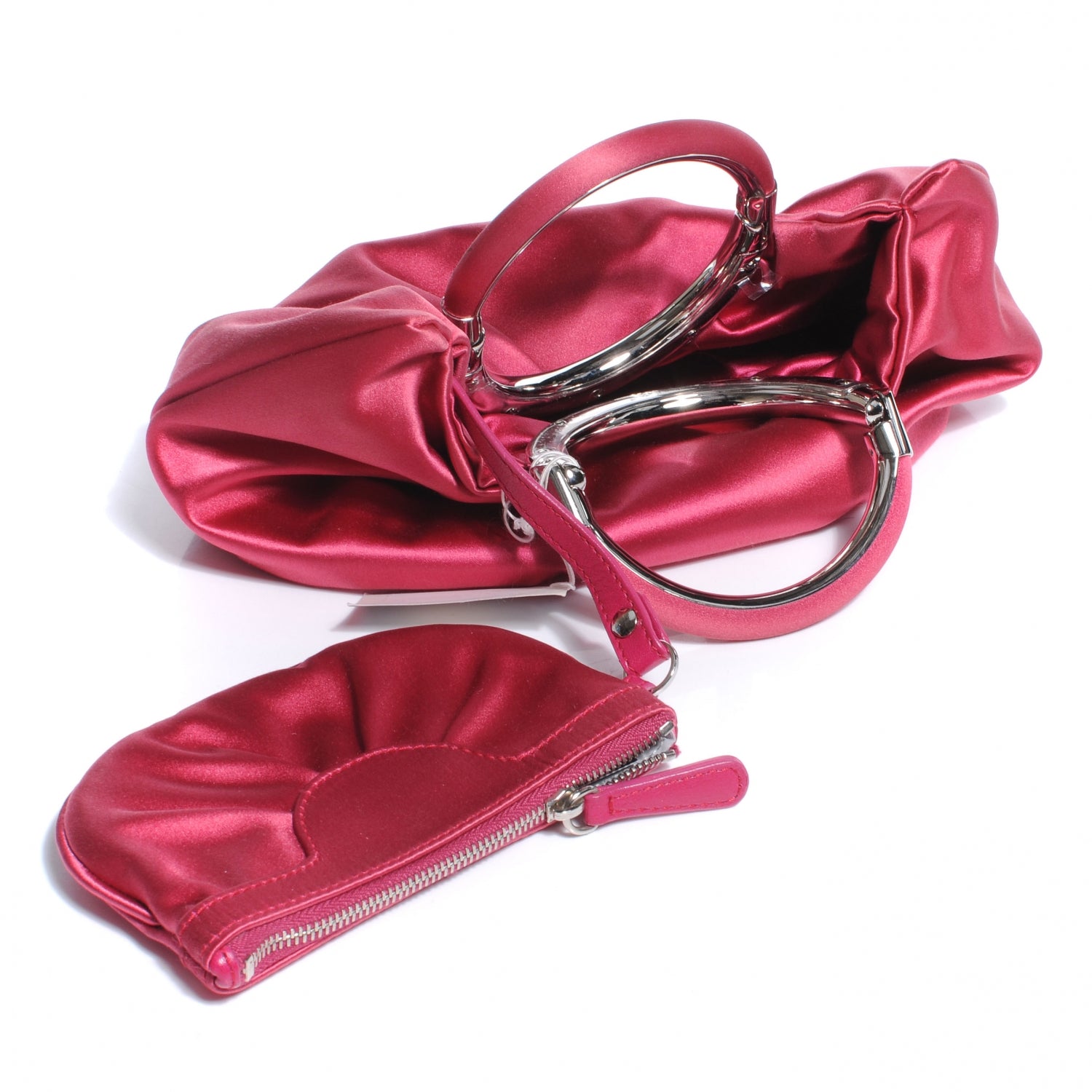 Christian Dior Satin Soft Babe Tote Fuchsia 5 of 8