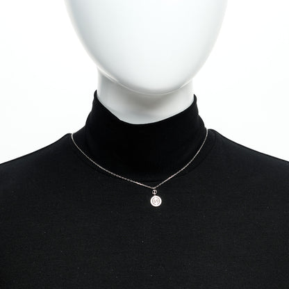 Gucci 18K White Gold Diamond 10mm Icon Twirl Pendant Necklace 2 of 7