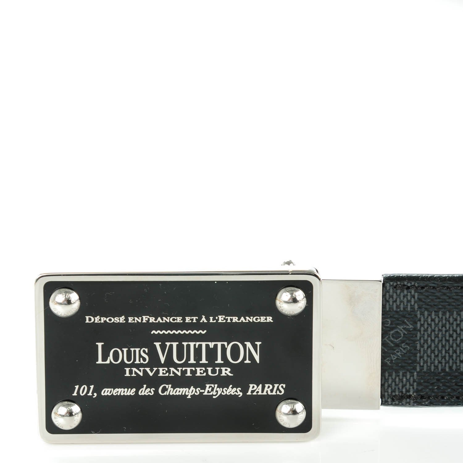 Louis Vuitton Damier Graphite 35mm LV Inventeur Reversible Belt 110 44 6 of 7