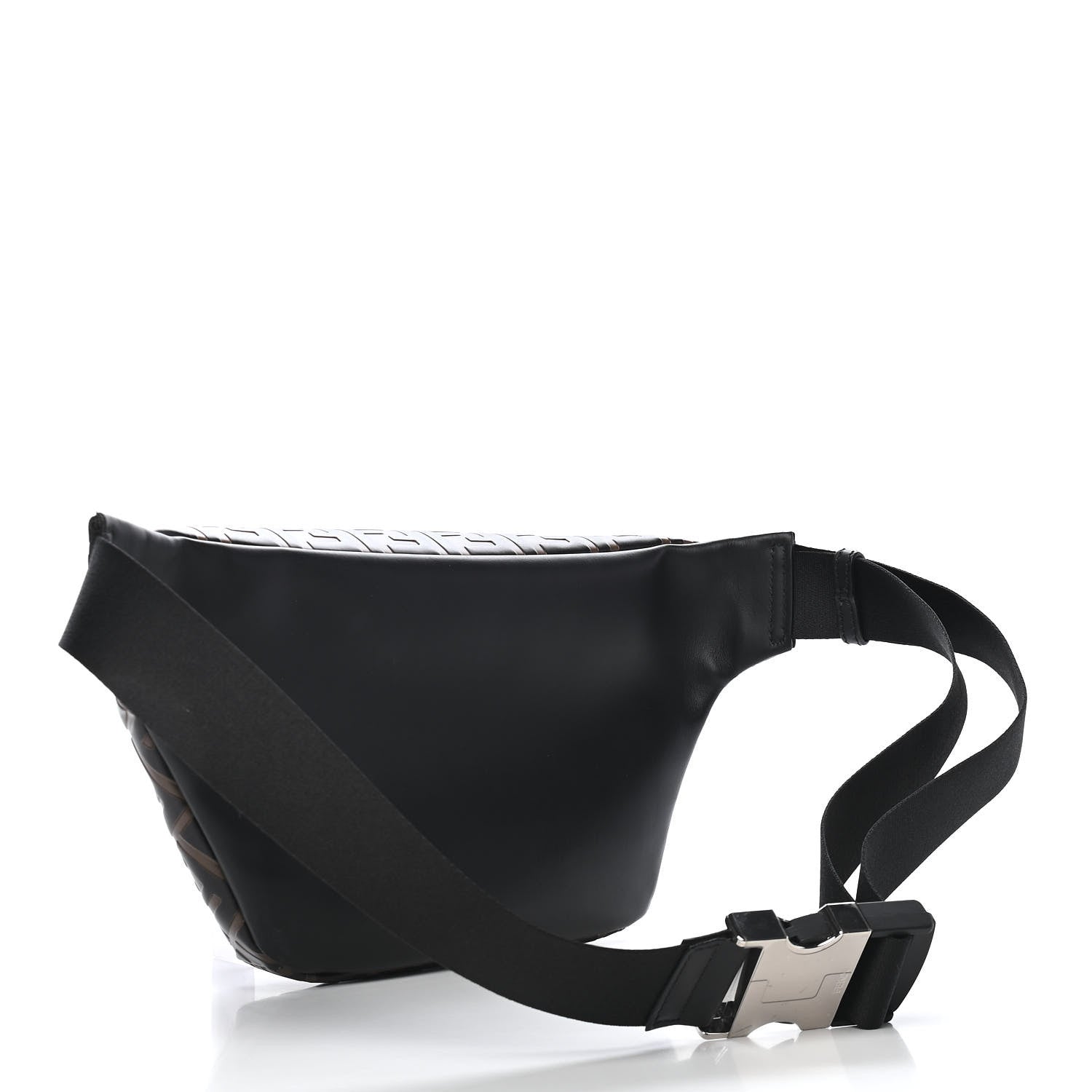 Fendi Vitello Century Bi-Color FF 1974 Embossed Belt Bag Maya Black 3 of 9