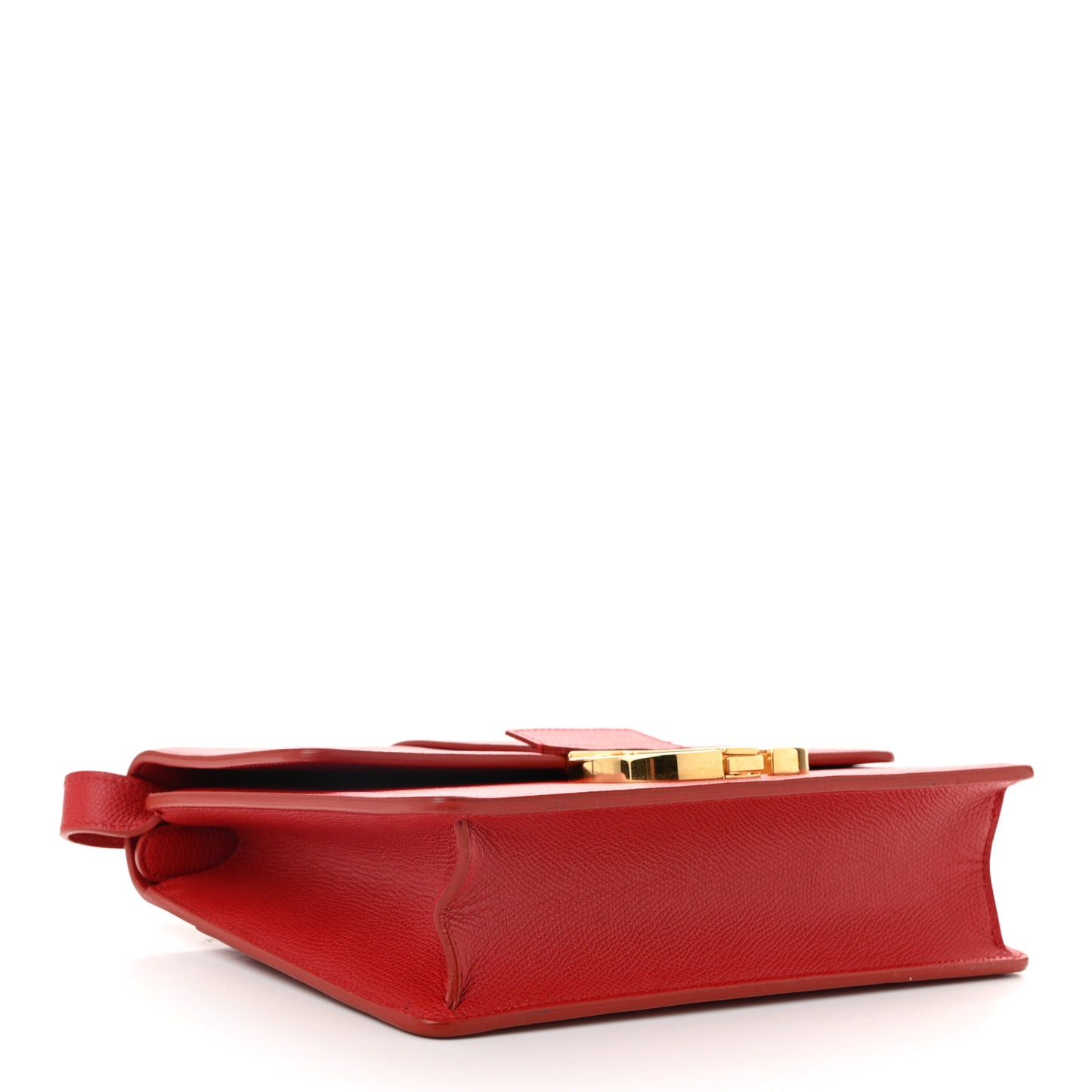 Grained Calfskin 30 Montaigne Flap Bag Red